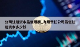 公司注册资本最低限额_有限责任公司最低注册资本多少钱