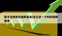 新手怎样挑选指数基金|怎么选一个好的指数基金