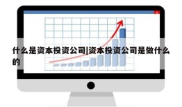 什么是资本投资公司|资本投资公司是做什么的