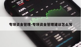 专项资金管理-专项资金管理建议怎么写