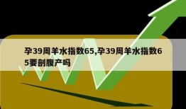 孕39周羊水指数65,孕39周羊水指数65要剖腹产吗