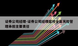 证券公司经理-证券公司经理层对全面风险管理承担主要责任