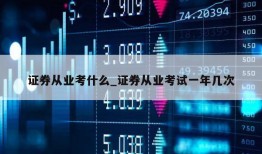 证券从业考什么_证券从业考试一年几次