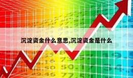 沉淀资金什么意思,沉淀资金是什么