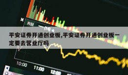 平安证券开通创业板,平安证券开通创业板一定要去营业厅吗