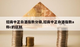 招商中正白酒指数分级,招商中正白酒指数a和c的区别