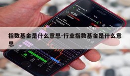 指数基金是什么意思-行业指数基金是什么意思