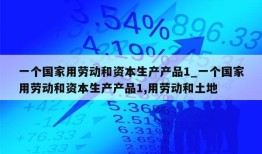 一个国家用劳动和资本生产产品1_一个国家用劳动和资本生产产品1,用劳动和土地