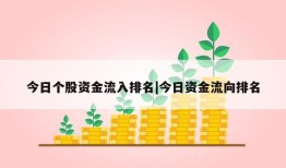 今日个股资金流入排名|今日资金流向排名