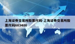 上海证券交易所股票代码-上海证券交易所股票代码603486