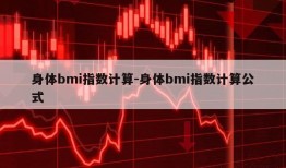 身体bmi指数计算-身体bmi指数计算公式