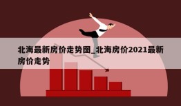 北海最新房价走势图_北海房价2021最新房价走势