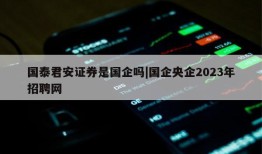 国泰君安证券是国企吗|国企央企2023年招聘网