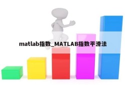 matlab指数_MATLAB指数平滑法