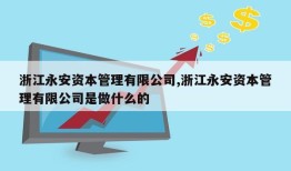 浙江永安资本管理有限公司,浙江永安资本管理有限公司是做什么的