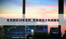 东京房价30年走势_东京房价十年间变化