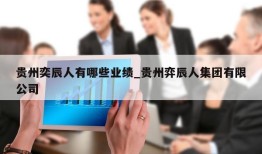 贵州奕辰人有哪些业绩_贵州弈辰人集团有限公司