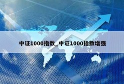 中证1000指数_中证1000指数增强