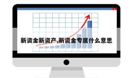 新资金新资产,新资金专属什么意思