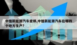 中植新能源汽车业绩,中植新能源汽车在哪四个地方生产?