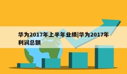 华为2017年上半年业绩|华为2017年利润总额