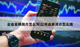 企业业绩简介怎么写|公司业绩简介怎么填