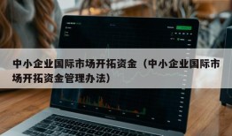 中小企业国际市场开拓资金（中小企业国际市场开拓资金管理办法）