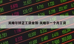 关雎尔转正工资金领-关雎尔一个月工资