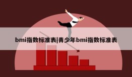 bmi指数标准表|青少年bmi指数标准表