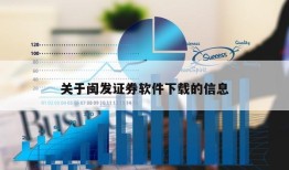 关于闽发证券软件下载的信息