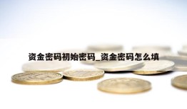 资金密码初始密码_资金密码怎么填