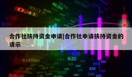 合作社扶持资金申请|合作社申请扶持资金的请示