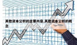 其他资本公积的主要内容,其他资本公积的概念