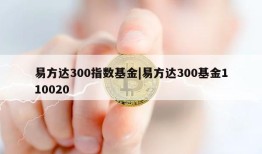 易方达300指数基金|易方达300基金110020