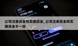 公司注册资金和实缴资金_公司注册资金和实缴资金不一致