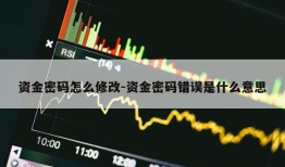 资金密码怎么修改-资金密码错误是什么意思