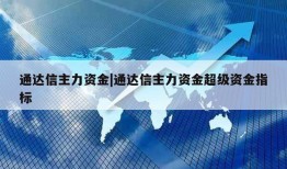 通达信主力资金|通达信主力资金超级资金指标