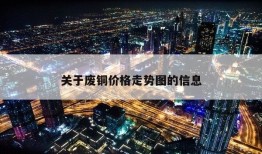 关于废铜价格走势图的信息