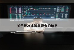 关于范冰冰筹集资金的信息