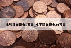 小张现有资金8万元_小王现有资金20万元