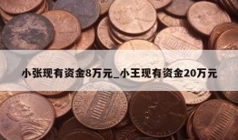 小张现有资金8万元_小王现有资金20万元