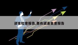 资金检查报告,惠农资金自查报告