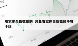 石家庄金指数招聘_河北石家庄金指数属于哪个区