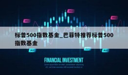 标普500指数基金_巴菲特推荐标普500指数基金