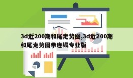 3d近200期和尾走势图,3d近200期和尾走势图带连线专业版