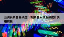 业务员销售业绩统计表|销售人员业绩统计表格模板