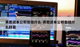 其他资本公积包括什么-其他资本公积包括什么科目