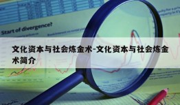 文化资本与社会炼金术-文化资本与社会炼金术简介