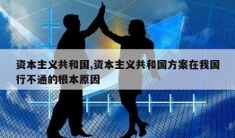 资本主义共和国,资本主义共和国方案在我国行不通的根本原因