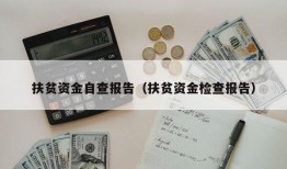 扶贫资金自查报告（扶贫资金检查报告）